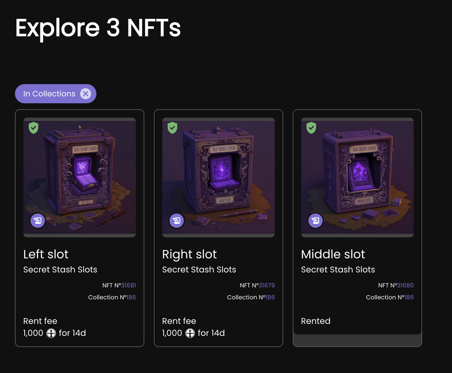 Slot tutorial - Explore NFT slots